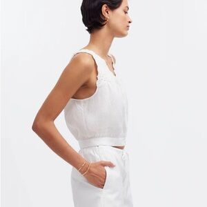 Madewell Ivory Crochet Sleeveless Top